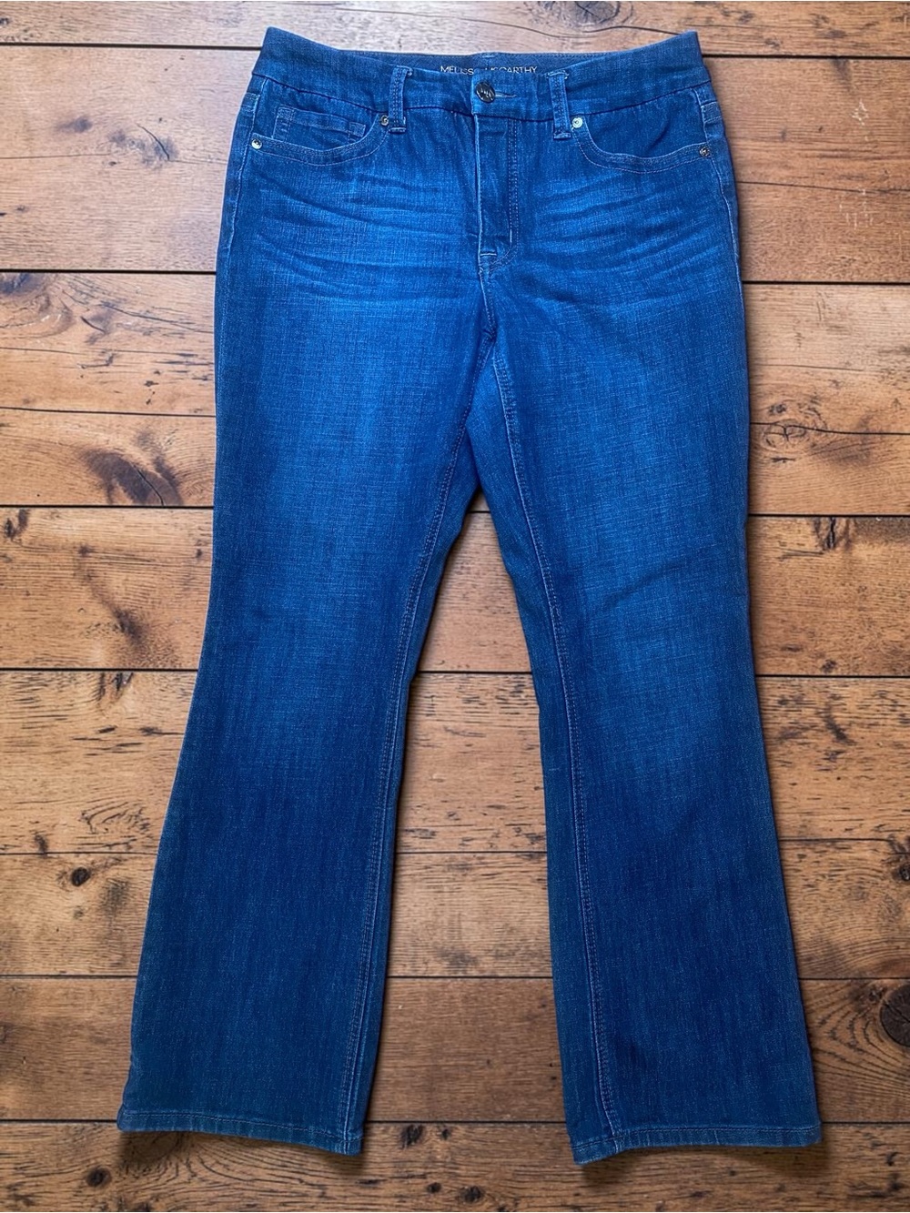 Melissa McCarthy Seven7 Women's Dark Blue Bootcut Jeans size 14 EUC